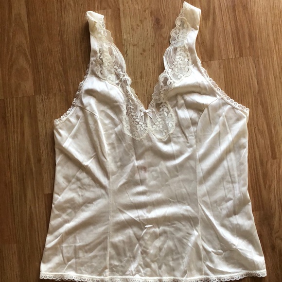 Beige Lace Slip Tank - Picture 3 of 3